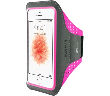 Mobiparts Comfort Fit Sport Armband Apple iPhone 5, iPhone 5S, iPhone SE Neon Pink