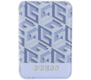 Guess G-Cube PU Leather Pasjes houder voor Apple MagSafe - Blauw