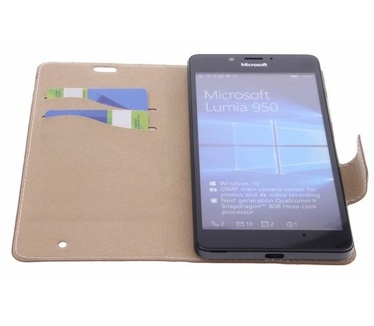 Mozo Book Cover Microsoft Lumia 950 Bruin
