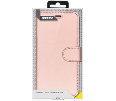 Accezz Wallet Softcase Booktype (IPhone 12, iPhone 12 Pro) Rosé Goud