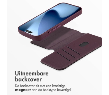 Accezz Leather Bookcase 2-in-1 met MagSafe