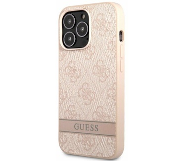 Guess 4G Printed Stripe Back Case iPhone 13 Pro Max (6.7") Roze Roze