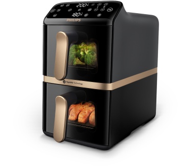 Philips Gestapelde Philips Airfryer met twee manden uit de 4000-serie