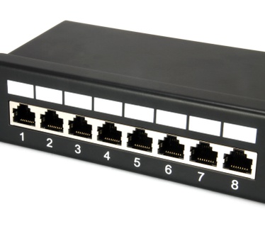 Equip 24-Port Cat.5e Shielded Patch Panel, Black
