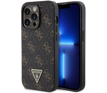 Guess 4G Triangle Logo Back Case - iPhone 14 Pro Max (6.7") Zwart Zwart