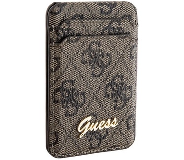 Guess 4G Pasjes houder met Stand voor Apple MagSafe - Bruin