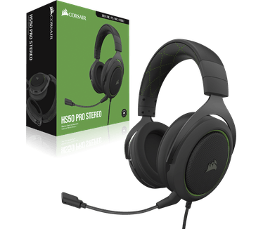 Corsair HS50 PRO STEREO Gaming Headset — Green