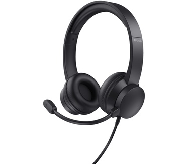 Trust HS-200 On-Ear USB Headset - BUSINESS MODEL (Zwart)
