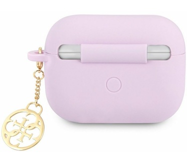 Guess Charms Silicone Case voor Apple Airpods Pro - Paars Paars
