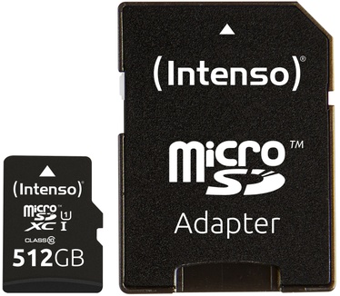 Intenso microSDXC Speicherkarte 512 GB Class 10 UHS-I - Extended Capacity SD (MicroSDHC)