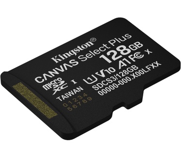 Kingston 128GB microSDXC Canvas Select Plus Gen3 150MB/s A1 kaart + adapter