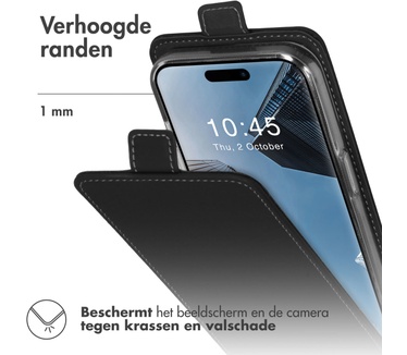 Accezz Flipcase iPhone 15 Pro - Zwart