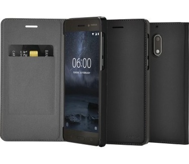 Nokia 6 Flip Case Zwart