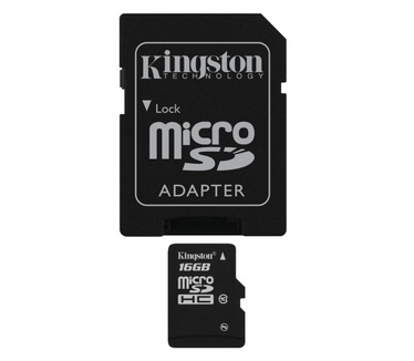 Kingston microSDHC 16GB Class 10 + Adapter