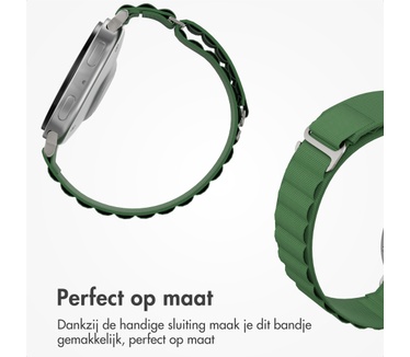 Accezz Nylon Alpine bandje voor de Samsung Galaxy Watch 9 (40/44mm) / Watch 8 (40/44mm) / Classic (46mm) - Olive Green