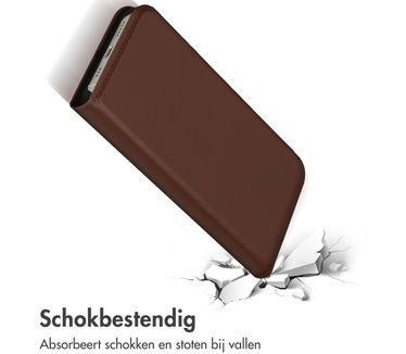 Accezz Premium Leather Slim Bookcase iPhone 14 - Bruin