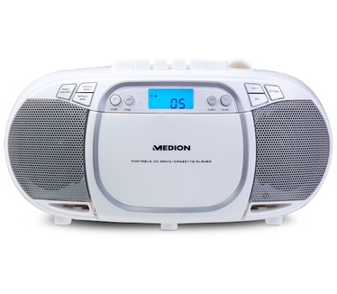 Medion LIFE E66476 Boombox | CD/MP3-speler | LC-display | PLL-FM | muziekweergave vanaf USB-stick | 2 x 20 Watt max.