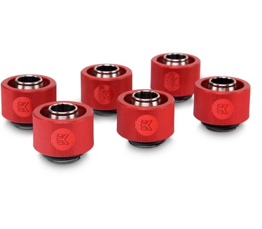 EK Water Blocks EK-ACF Fitting 10/16mm - Red (6-pack)