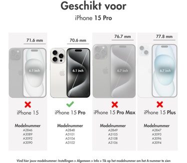 Accezz Liquid Silicone Backcover met MagSafe iPhone 15 Pro - Stone
