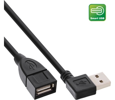 InLine USB A/USB A M/F 0.2m Zwart