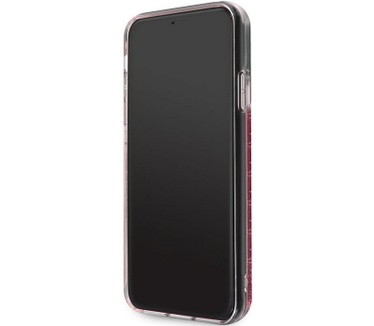 Guess Charms Liquid Glitter Case - iPhone 12 Mini (5.4") - Roze  Roze