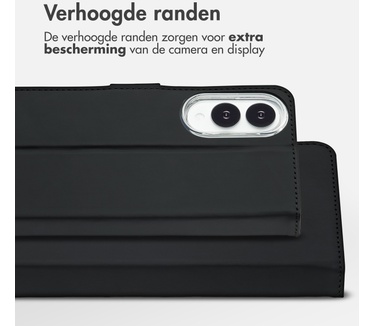 Accezz Wallet Softcase Bookcase Samsung Galaxy S25 Edge - Zwart