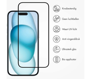 Accezz Triple Strong Full Cover Glass Screenprotector met bio applicator