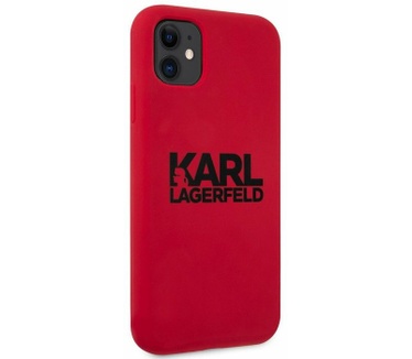Karl Lagerfeld Silicone Back Case - Apple iPhone 11 (6.1") - Rood Rood