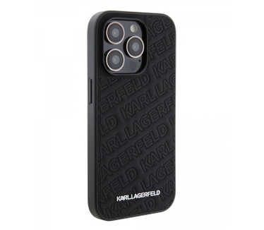 Karl Lagerfeld Quilted Pattern Case - iPhone 15 Pro (6.1") Zwart Zwart