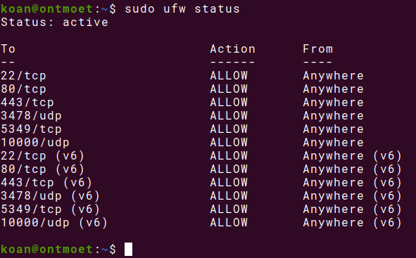 Jitsi ufw