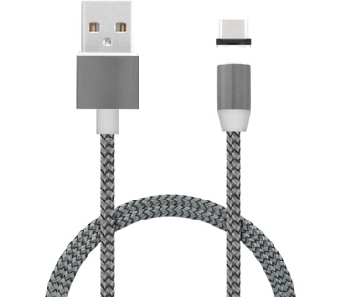 Mobiparts Magnetic USB-C to USB Cable 1.5A Dark Grey 1m