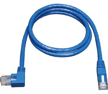 Tripp-Lite Cat6 Gigabit Molded Patch Cable (RJ45 Left Angle M to RJ45 M) - Blue, 0.91 m