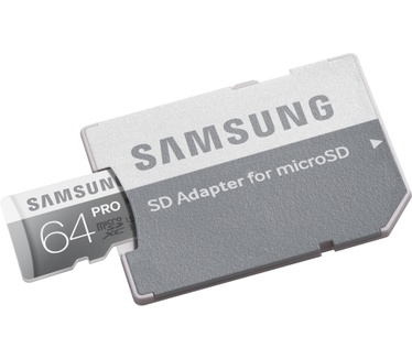 Samsung Pro microSDXC 64GB + SD-adapter