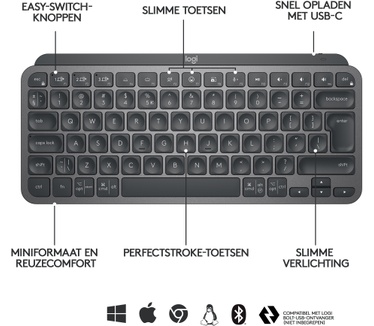Logitech MX Keys Mini Minimalist Wireless Illuminated Keyboard