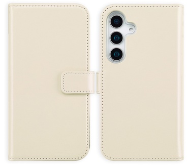 Selencia Echt Lederen Bookcase Samsung Galaxy S25 - Greige