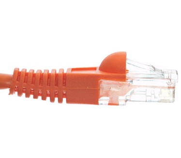 Intellinet Network Patch Cable, Cat5e, 7.5m, Orange, CCA (Copper Clad Aluminium), F/UTP (cable unshielded/twisted pair - all three pairs wrapped in foil), PVC, RJ45 Male to RJ45 Male, Gold Plated Contacts, Snagless, Booted