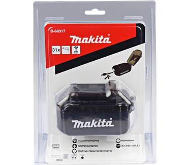Makita Schroefbitset 31-delig 25mm In accuvormige houder