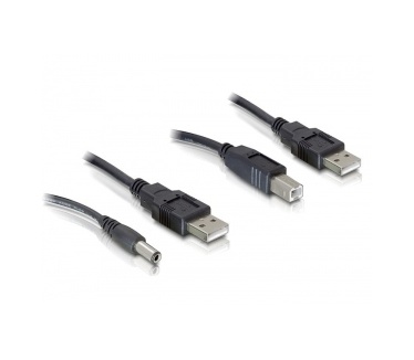 Delock Cableset 2x USB-A / DC + USB-B