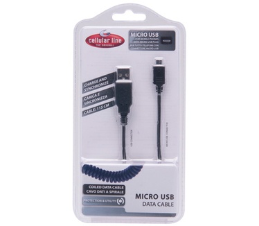 Cellular Line MICRO USB DATA CABLE - COILED