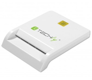 Techly Compact Smart Card Reader/Writer USB2.0 White  I-CARD CAM-USB2TY