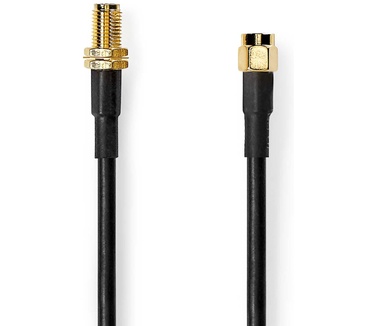 Nedis CSGL02400BK100 Antennekabel SMA Male S Zwart