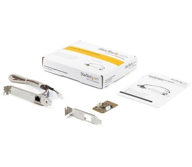 Startech.com StarTech .com Mini PCI Express/Gigabit Ethernet. Verbindingsmogelijkheden: Niet draadloos, Mini PCI Express, Ethernet. Bandbreedte: 1000 Mbit/s, 10/100/1000 Mbit/s. Netwerk: Realtek RTL8111E, IEEE 802.3, IEEE 802.3ab, IEEE 802.3u. Besturingss