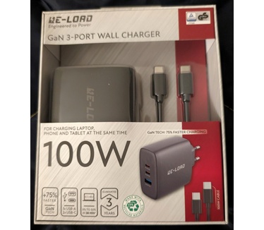 Re-load GaN 3-port Wall Charger 100W