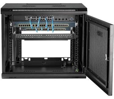Startech.com 9U Serverkast rack wand monteerbaar diepte tot 17" / 43 cm scharnierende behuizing