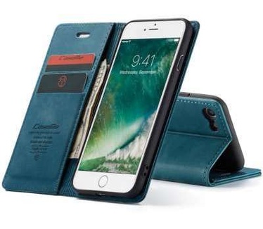 Caseme iPhone SE 2020 / iPhone 7/8 Retro Wallet Case - Blauw