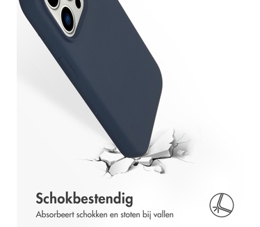 Accezz Liquid Silicone Backcover iPhone 14 Pro - Donkerblauw