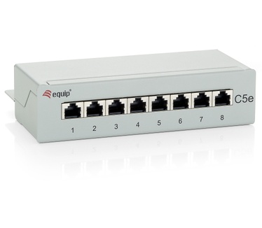 Equip 8-Port Cat.5e Desktop Patch Panel, Light Grey