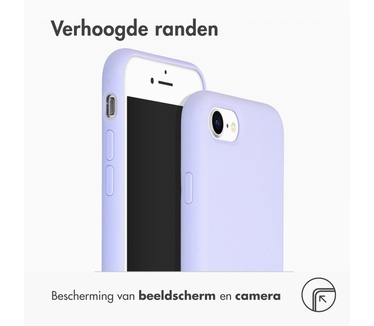 Accezz Liquid Silicone Backcover iPhone SE (2022 / 2020) / 8 / 7 - Paars