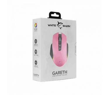 White Shark GARETH Pink Computermuis - Grijs,Roze