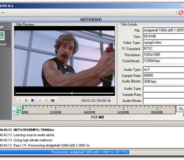 HDTV2DVD 0.4 screenshot